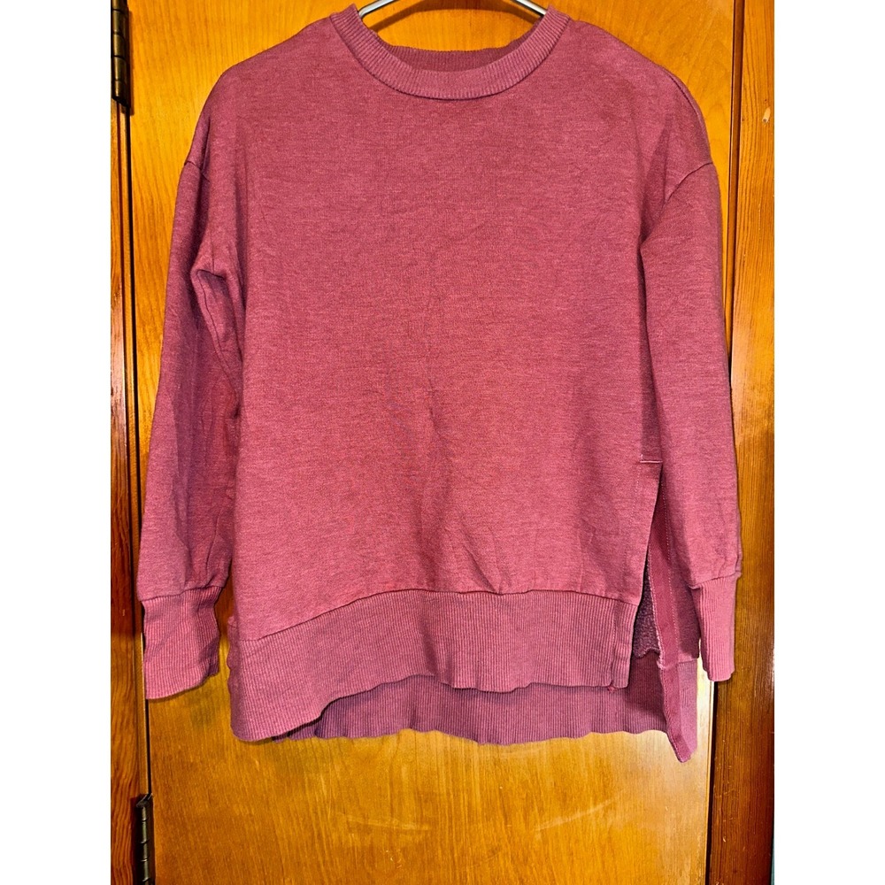 90 Degree Sweater Sweatshirt Women's XS Pink‎ Crew Neck Long Sleeve